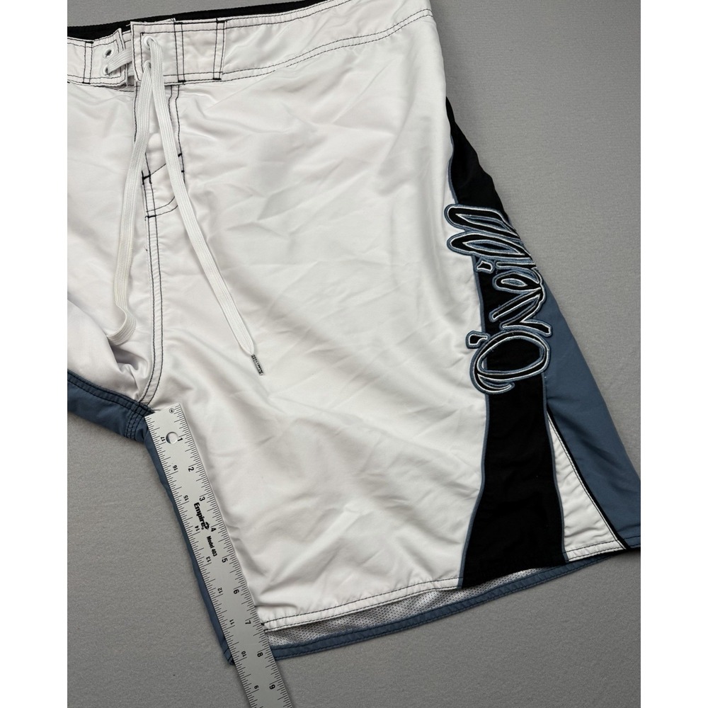 VTG Y2K 2000s O'Neil Boardshorts Script Surfwear White/Blue  Mens 40-41 - Picture 6 of 16